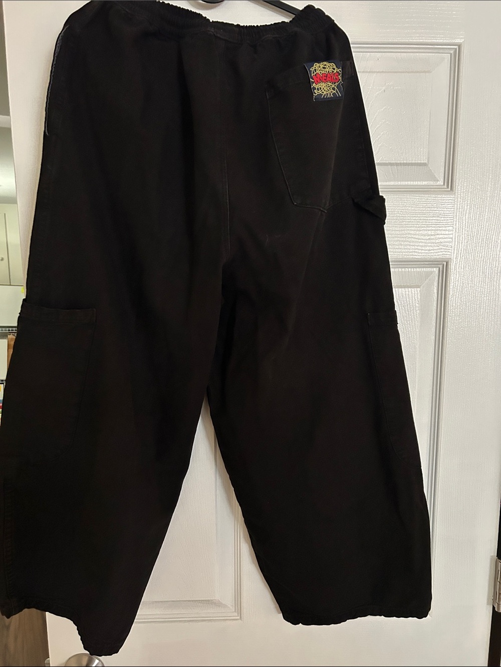 Black MEALS chef pants size small